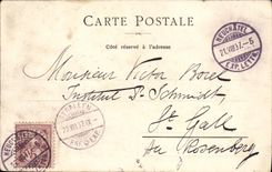 CPA Suisse Neuchatel Carte 1897