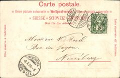VINTAGE POSTCARD Swiss Gruss aus St Gallen Chart 1899
