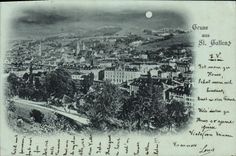 CPA Suisse Gruss aus St Gallen Carte 1898