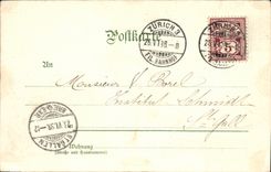 VINTAGE POSTCARD Swiss Zurich Landesmuseum