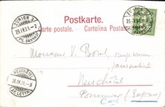 VINTAGE POSTCARD Swiss Zurich von der Quaibrucke