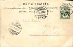 VINTAGE POSTCARD Swiss Rigi Kulm und die Alpen Train