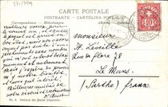 VINTAGE POSTCARD Swiss Verband der Basler Papeterien