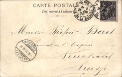 CPA Suisse Le paturage et le ruisseau Village suisse Paris 1900