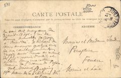 Ministro de Asuntos Exteriores de Delcasse de la POSTAL de la VENDIMIA