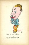VINTAGE POSTCARD Humor Man lock