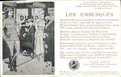 VINTAGE POSTCARD Fantasy embusques Militaria Soldier