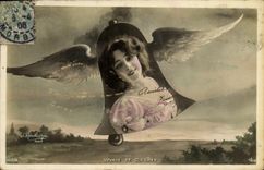 CPA Fantaisie Femme Cloche