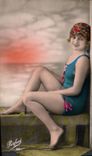 CPA Fantaisie Femme Maillot de bain 
