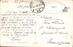 CPA Fantaisie Femme Cocarde Coeurs 