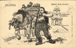 CPA President de la Republique Fallieres Depart pour l'Elysee Cheval Senat