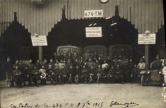 CARTE PHOTO Militaria Epinal 474 TM 1915 Camions