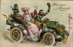 CPA Fantaisie Automobile Anges