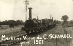 Photo Train Better wishes of C Schnabel for 1961 Train