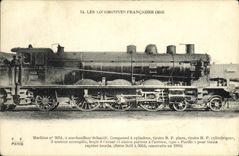 VINTAGE POSTCARD Train Engine Machine 3054 has Schmidt superheater