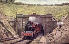 CPA Train Totley tunnel Midland Railway 