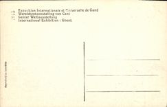 VINTAGE POSTCARD Ghent House and caravel of Nitrate of Chile