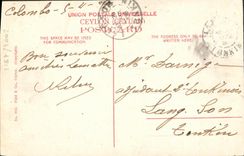 VINTAGE POSTCARD Ceylon Elephant At work