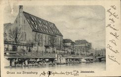 VINTAGE POSTCARD Gruss aus Strassburg St Johannesstaden