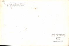MODERN CARD Militaria 2nd world war Release of Paris the Senate after their departure