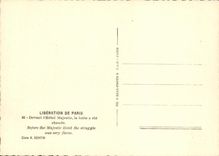 MODERN CARD Militaria 2nd world war Liberation of Paris In front of the Majestic Hotel the fight was hot Paris