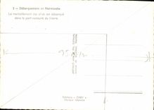 MODERN CARD Militaria 2nd world war Debarquement of Normandy the supply of combine