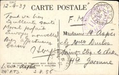 CPM Militaria 2eme guerre mondiale Soldats francais montes au col du Lautaret 12 9 1939