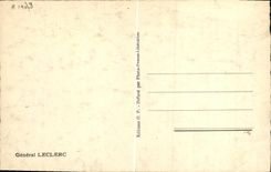 POSTAL MODERNA 2do general Leclerc de la guerra mundial de Militaria