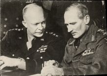 POSTAL MODERNA 2do mariscal Montgomery y general Eisenhower de la guerra mundial de Militaria