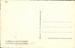 POSTAL Marechl Montgomery y general Eisenhower Militaria de la VENDIMIA