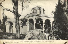 VINTAGE POSTCARD Greece Salonique Monastery close to the walls