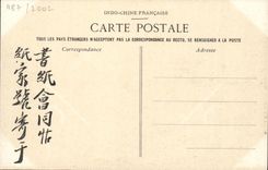 VINTAGE POSTCARD Indo-China Annam Hue Guns bronzes sculte of it go up on their mountings out of wooden at the entry of the palate