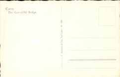 MODERN CARD Egypt Cairo Bridge Kasr el the Nile