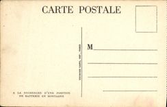 CPA Militaria A la recherche d'une position de batterie en montagne