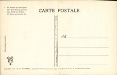 VINTAGE POSTCARD Boat the boat which loses foot