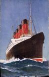 CPA Bateau Cunard RMS Lusitania & mauretania 