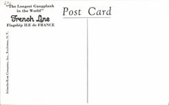 Isla del barco de la POSTAL de la VENDIMIA de la sala de estar grande de Francia