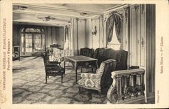 Mixete de la sala de estar de Francia del vapor del barco de la POSTAL de la VENDIMIA