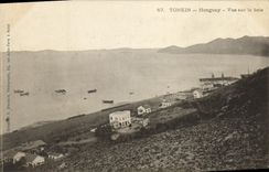 VINTAGE POSTCARD Tonkin Honguay Seen on bay