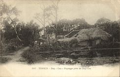 VINTAGE POSTCARD Tonkin Dap Cau Landscape close to Dap Cau