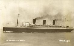 CPA Bateau Ile de France French Line 