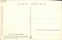 CPA Bateau Pilote et Trois Mats Goelette Haffner