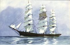 CPA Bateau Trois Mats franc Haffner