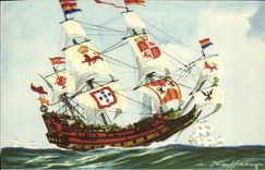 CPA Bateau GalionHaffner