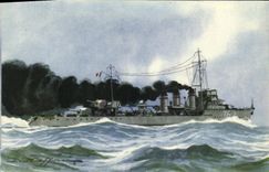 VINTAGE POSTCARD Boat Haffner Destroyer