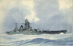 CPA Bateau Cuirasse Strasbourg Haffner