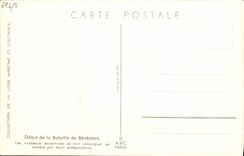 VINTAGE POSTCARD Boat Haffner Beginning of the Battle of Bevexiers