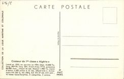 CPA Bateau Haffner Croiseur de 1ere classe Algerie
