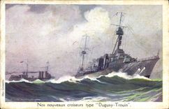 VINTAGE POSTCARD Haffner Boat Our new cruisers type Duguay Trouin