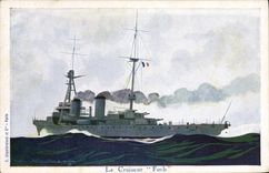CPA Bateau Haffner Le Croiseur Foch